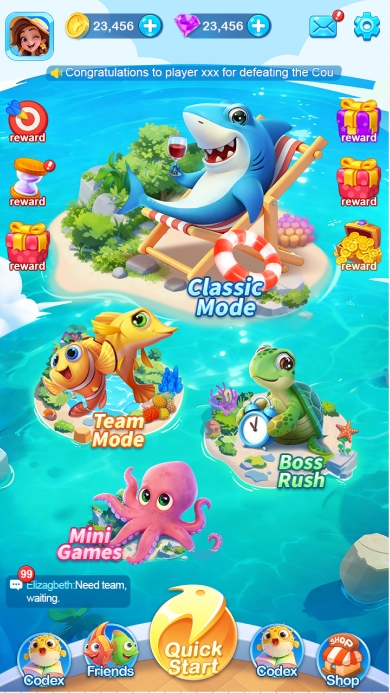 Fishing Blast: Ocean Party — Game Lobby